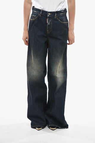 Stonewashed Wide-Leg Jeans 34cm
