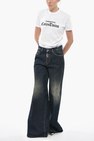 Stonewashed Wide-Leg Jeans 34cm