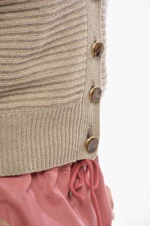Cardigan in Cashmere e Lana con Scollo a V