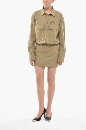 Checked Ripstop Mini Shirt Dress