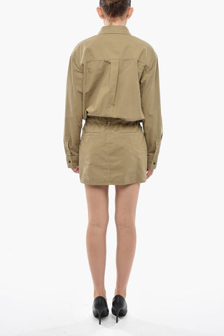 Checked Ripstop Mini Shirt Dress