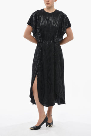Vestito Lungo in Lurex a Maniche Corte