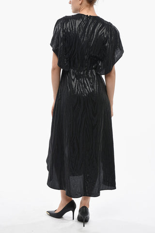 Vestito Lungo in Lurex a Maniche Corte