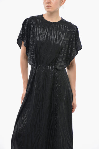 Vestito Lungo in Lurex a Maniche Corte