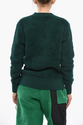 Wool-Blend Crew-Neck Sweater With Front Embroidery