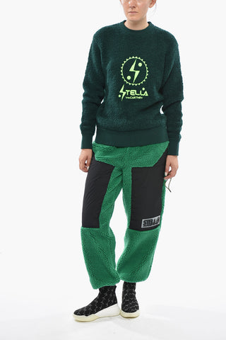 Wool-Blend Crew-Neck Sweater With Front Embroidery