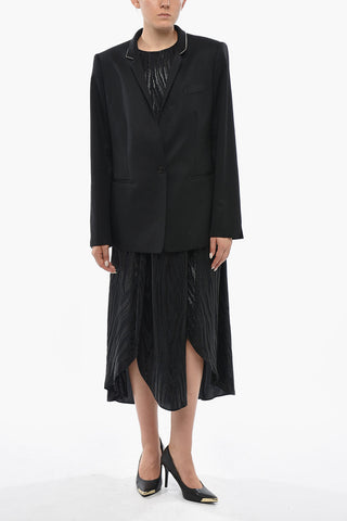 Blazer FLORENCE Aus Wolle Mit Kontrastierendem Kragen
