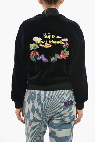 Embroidered Velvet Bomber Jacket YELLOW SUBMARINE