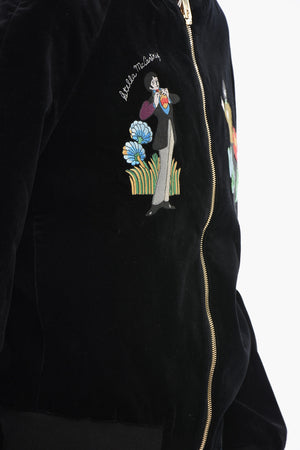 Embroidered Velvet Bomber Jacket YELLOW SUBMARINE