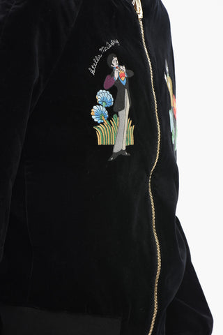 Embroidered Velvet Bomber Jacket YELLOW SUBMARINE