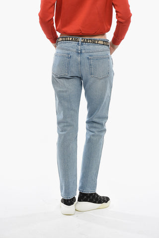 Straight-Leg Jeans With Industrial Logo Belt 17cm