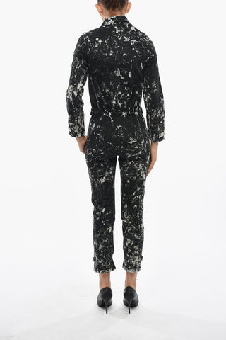 Jumpsuit in Denim Stretch Effetto Acid-Wash 