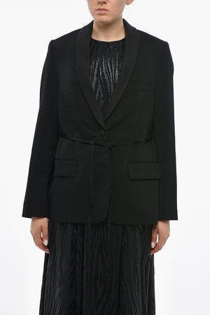 Blazer BRILEY in Doppio Tessuto con Dettaglio Lace-up
