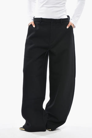 Pantaloni a Gamba Larga con Elastico in Vita