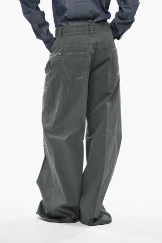Lightweight Cotton Vintage-Effect Wide-Leg Jeans 332cm