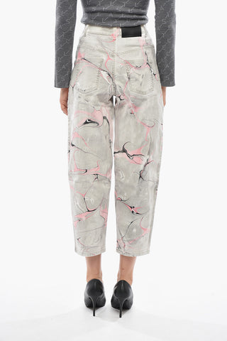 Barrel Leg Jeans Marble Effect 18cm