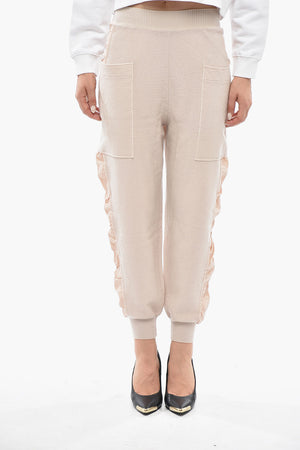 Virgin-Wool Trousers With Silk Side Stripe