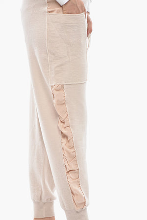Virgin-Wool Trousers With Silk Side Stripe