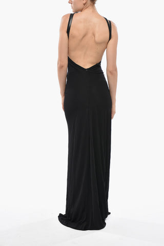 Solid-Color Maxi Dress with Bustier