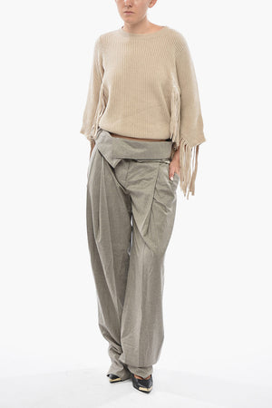 Double-Pleat Wool Pants HARLEY with Belt