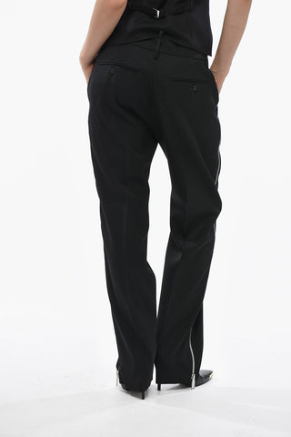 Wide-Leg Virgin Wool Blend Jeans