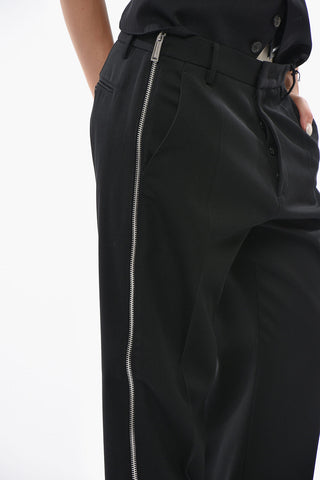 Wide-Leg Virgin Wool Blend Jeans