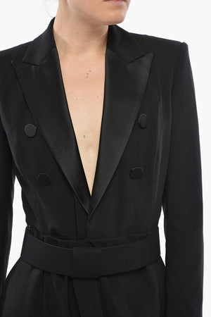 Mini Wrap Double-Breasted Dress With Belt