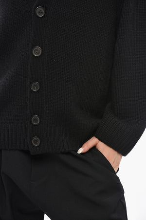 Alpaka-Cardigan mit Logo-Knöpfen