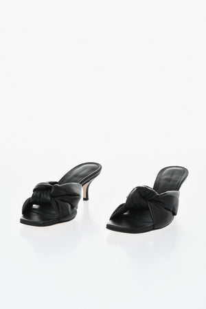 Mules in Pelle con Nodo Frontale 7cm