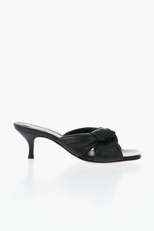Mules in Pelle con Nodo Frontale 7cm