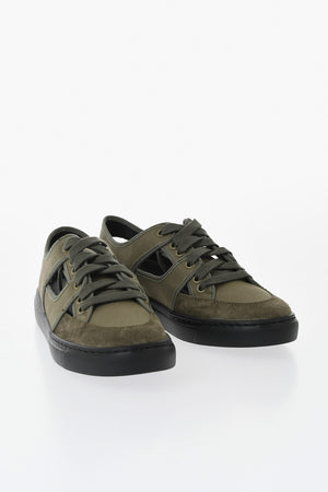 Sneakers Basse in Cotone con Dettagli Cut Out