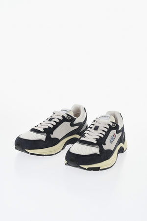 Niedrige Wildleder-Sneaker HYPERWAY mit Mesh-Details
