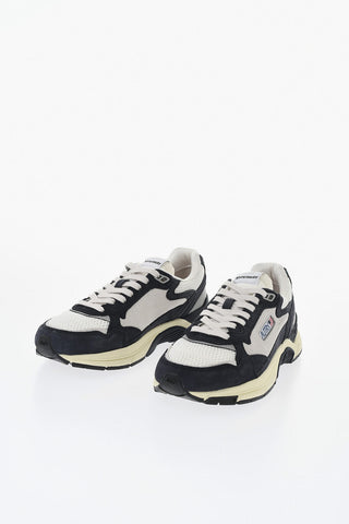 Niedrige Wildleder-Sneaker HYPERWAY mit Mesh-Details
