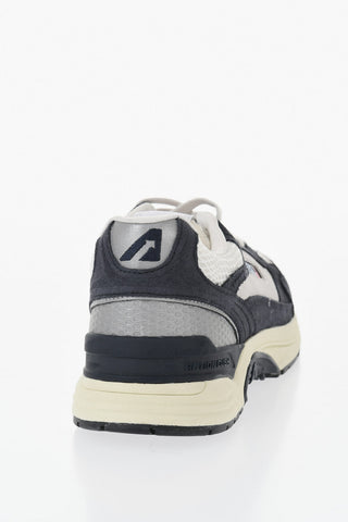 Niedrige Wildleder-Sneaker HYPERWAY mit Mesh-Details