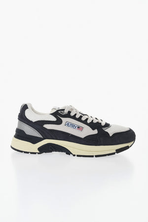 Niedrige Wildleder-Sneaker HYPERWAY mit Mesh-Details