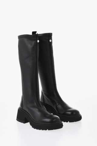 Lederstiefel LUNE mit 6cm Track-Sohle