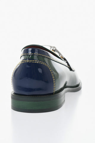 Patent Leather Loafers BAMBOO Color Block