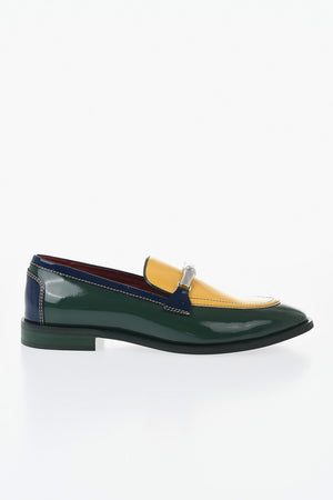 Patent Leather Loafers BAMBOO Color Block