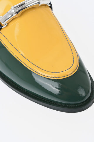 Patent Leather Loafers BAMBOO Color Block