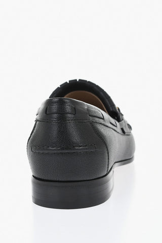 GARAVANI Kiltie Leather Loafers with Gold Detail