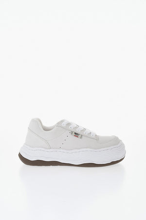 MAISON Suede Low-Top Sneakers With Contrast Sole