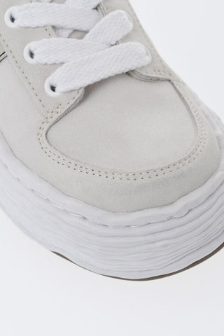 MAISON Suede Low-Top Sneakers With Contrast Sole