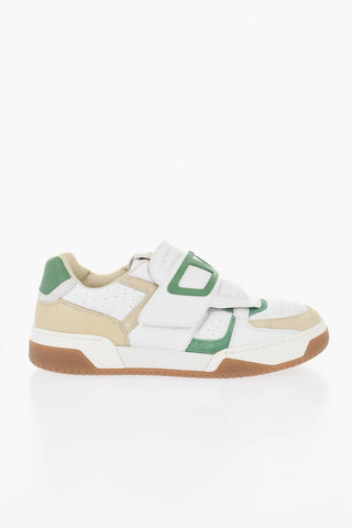 GARAVANI Low-Top Leather Sneakers With Velcro Closure
