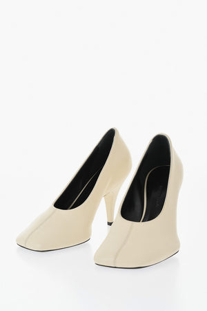 Leather Pumps in Solid Color with 9,5cm Heel