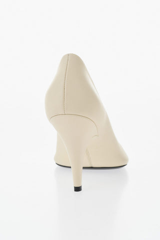 Leather Pumps in Solid Color with 9,5cm Heel