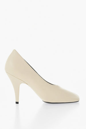Leather Pumps in Solid Color with 9,5cm Heel