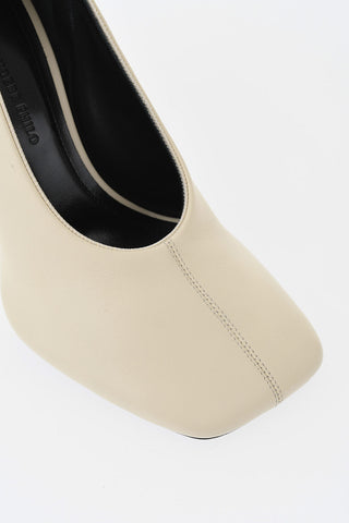 Leather Pumps in Solid Color with 9,5cm Heel