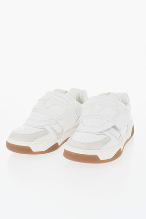 GARAVANI Low-Top Leather Sneakers With Velcro Closure