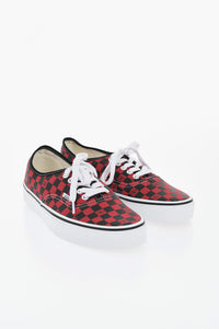 VALENTINO GARAVANI X VANS 투톤 체크 캔버스 로우탑 스니커즈