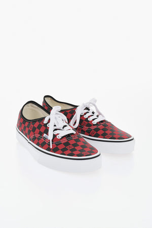 VALENTINO GARAVANI X VANS 투톤 체크 캔버스 로우탑 스니커즈